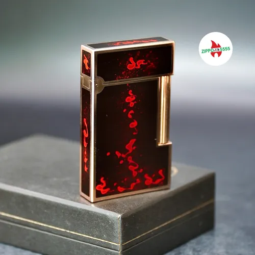 S.T. Dupont Chính Hãng Pháp Ligne 2 form cao sơn mài men pháo hoa, hàng xưa thập niên 80s