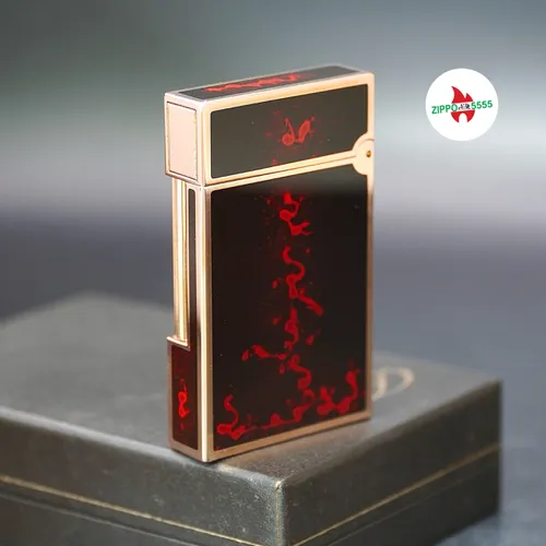 S.T. Dupont Chính Hãng Pháp Ligne 2 form cao sơn mài men pháo hoa, hàng xưa thập niên 80s