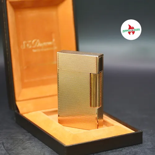 S.T. Dupont Chính Hãng Pháp Ligne 2 form cao bọc vàng, hàng xưa thập niên 80s