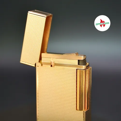 S.T. Dupont Chính Hãng Pháp Ligne 2 form cao bọc vàng, hàng xưa thập niên 80s