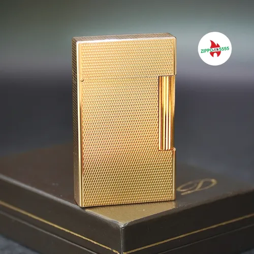 S.T. Dupont Chính Hãng Pháp Ligne 2 form cao bọc vàng, hàng xưa thập niên 80s