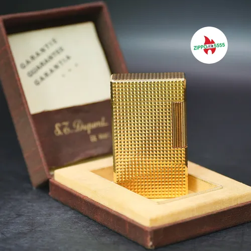 S.T. Dupont Chính Hãng Pháp Ligne 1 form cao bọc vàng kim cương, hàng xưa thập niên 60s