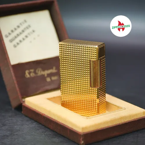 S.T. Dupont Chính Hãng Pháp Ligne 1 form cao bọc vàng kim cương, hàng xưa thập niên 60s