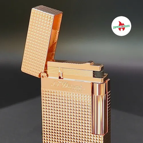 S.T. Dupont Ligne 2 form cao. Toàn thân mạ vàng Hồng