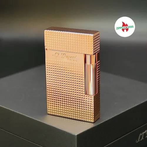 S.T. Dupont Ligne 2 form cao. Toàn thân mạ vàng Hồng