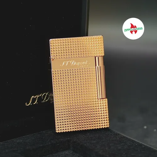 S.T. Dupont Ligne 2 form cao. Toàn thân mạ vàng Hồng