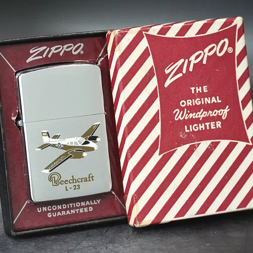 ZIPPO XƯA 1959 - HÀNG XƯA THẬP NIÊN 50s _ CHỦ ĐỀ MÁY BAY BEECHCRAFT L-23