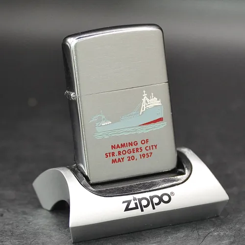 ZIPPO XƯA 1957 HIẾM - HÀNG XƯA THẬP NIÊN 50s _ CHỦ ĐỀ NAMING OF STR.ROGERS CITY