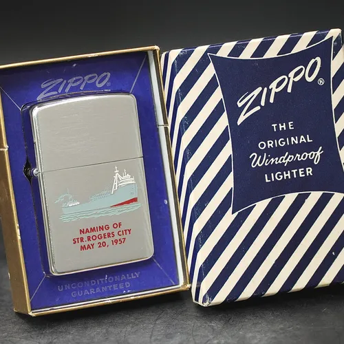 ZIPPO XƯA 1957 HIẾM - HÀNG XƯA THẬP NIÊN 50s _ CHỦ ĐỀ NAMING OF STR.ROGERS CITY