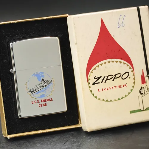 ZIPPO XƯA 1977 - HÀNG XƯA THẬP NIÊN 70s _ CHỦ ĐỀ USS AMERICA CV 66