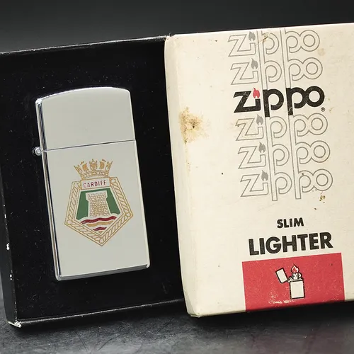 ZIPPO XƯA 1982 - HÀNG XƯA THẬP NIÊN 80s _ CHỦ ĐỀ CARDIFF SLIM