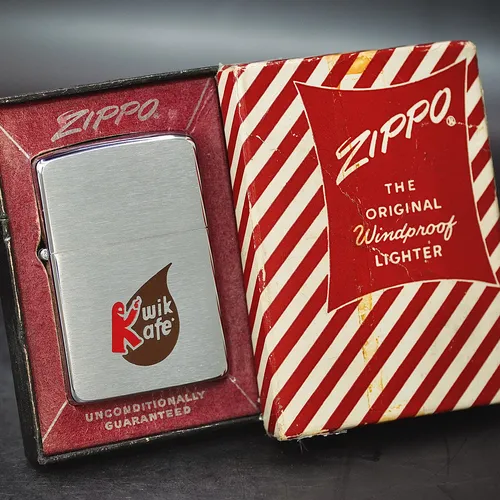 ZIPPO XƯA 1957 - HÀNG XƯA THẬP NIÊN 50s _ CHỦ ĐỀ KWIK KAFE
