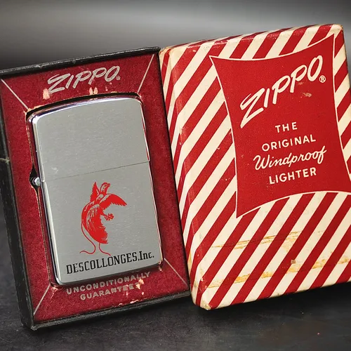 ZIPPO XƯA 1958 - HÀNG XƯA THẬP NIÊN 50s _ CHỦ ĐỀ DESCOLLONGES INC. RED