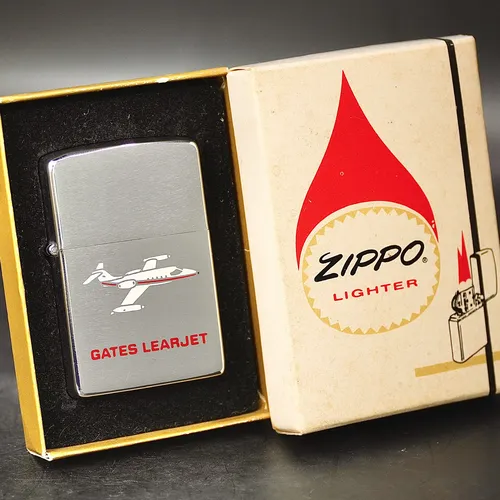 ZIPPO XƯA 1977 - HÀNG XƯA THẬP NIÊN 70s _ CHỦ ĐỀ MÁY BAY GATES LEARJET