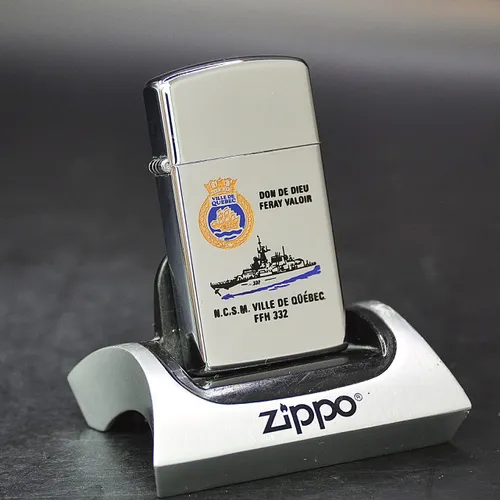 ZIPPO XƯA SLIM CANADA 1998 - HÀNG XƯA THẬP NIÊN 90s _ CHỦ ĐỀ TÀU CHIẾN FFH 332