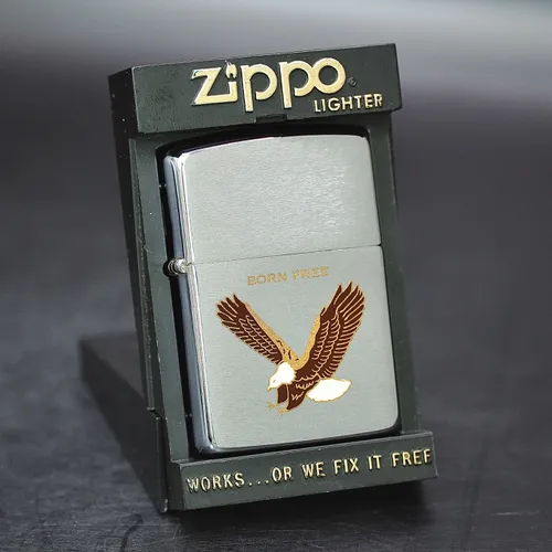ZIPPO XƯA 1989 - HÀNG XƯA THẬP NIÊN 80s _ CHỦ ĐỀ BORN FREE