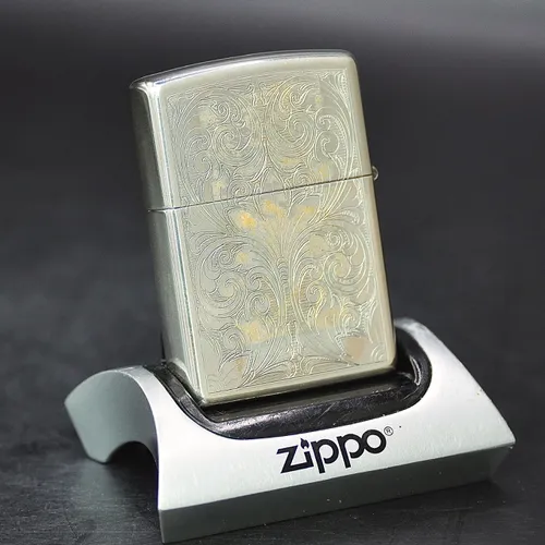 ZIPPO XƯA BẠC KHỐI 1996 - HÀNG XƯA THẬP NIÊN 90s _ CHỦ ĐỀ HOA VĂN VENETIAN