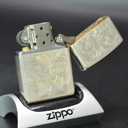 ZIPPO XƯA BẠC KHỐI 1996 - HÀNG XƯA THẬP NIÊN 90s _ CHỦ ĐỀ HOA VĂN VENETIAN