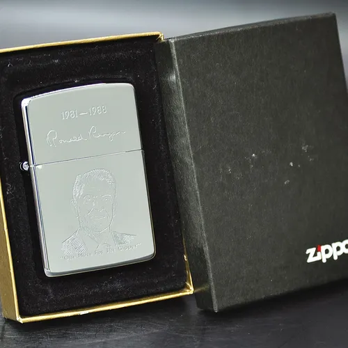 ZIPPO XƯA 1989 - HÀNG XƯA THẬP NIÊN 80s _ CHỦ ĐỀ TỔNG THỐNG RONALD REAGAN