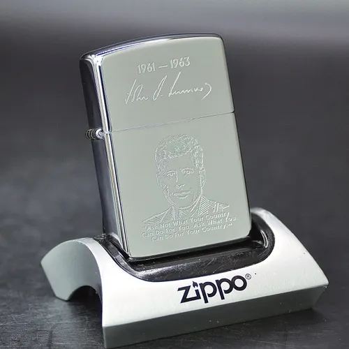 ZIPPO XƯA 1989 - HÀNG XƯA THẬP NIÊN 80s _ CHỦ ĐỀ TỔNG THỐNG KENNEDY