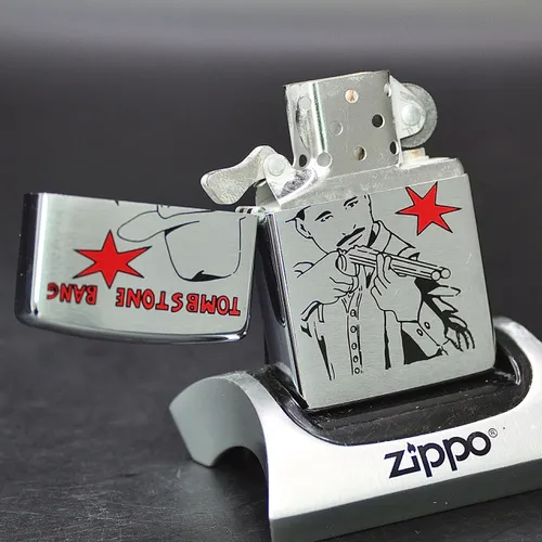 ZIPPO XƯA 1995 - HÀNG XƯA THẬP NIÊN 90s _ CHỦ ĐỀ TOMBSTONE BANG