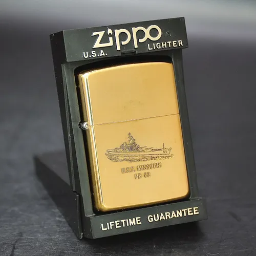 ZIPPO XƯA CHU NIÊN 32-87 - HÀNG XƯA THẬP NIÊN 80s _ CHỦ ĐỀ TÀU CHIẾN MISSOURI BB 63