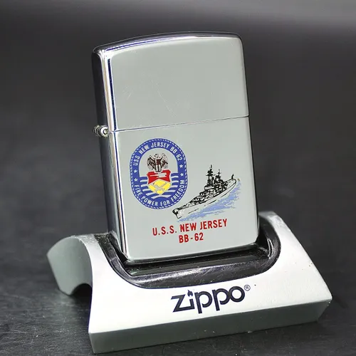 ZIPPO XƯA 1989 - HÀNG XƯA THẬP NIÊN 80s_ CHỦ ĐỀ TÀU CHIÊN NEW JERSEY BB-62