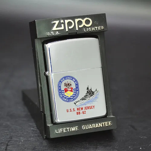 ZIPPO XƯA 1989 - HÀNG XƯA THẬP NIÊN 80s_ CHỦ ĐỀ TÀU CHIÊN NEW JERSEY BB-62