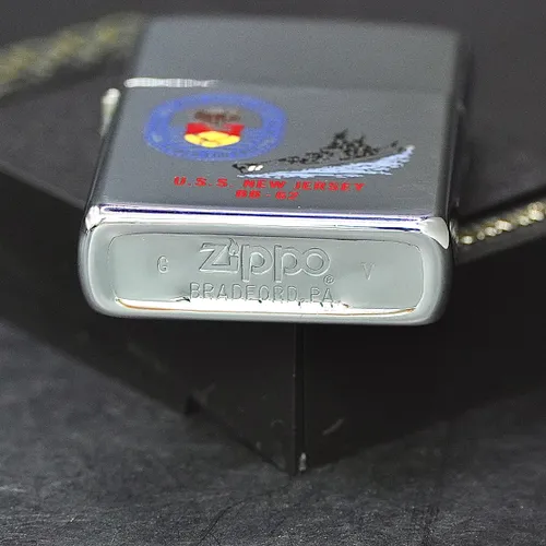 ZIPPO XƯA 1989 - HÀNG XƯA THẬP NIÊN 80s_ CHỦ ĐỀ TÀU CHIÊN NEW JERSEY BB-62