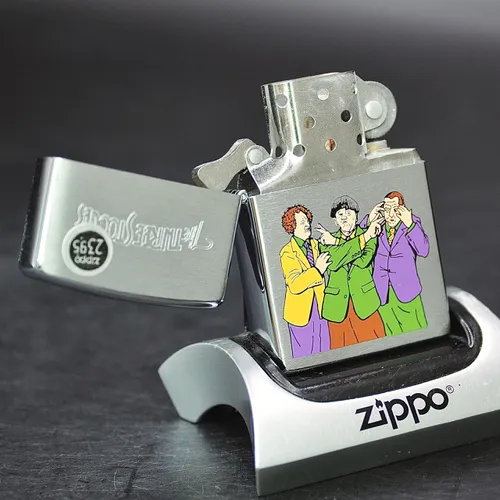 ZIPPO XƯA 1997 - HÀNG XƯA THẬP NIÊN 90s_ CHỦ ĐỀ THE THREE STOOGES