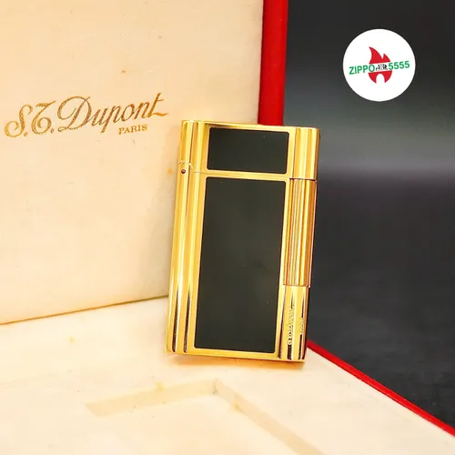 S.T. Dupont Chính Hãng Pháp Ligne 2 Men Đen Viền Vàng