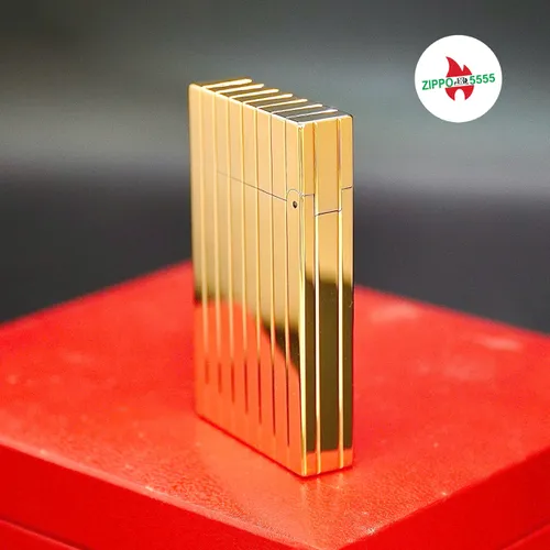 S.T. Dupont Chính Hãng Pháp Ligne 2 Form Cao Bọc Vàng Sọc Đứng