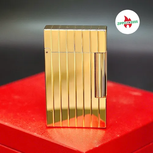 S.T. Dupont Chính Hãng Pháp Ligne 2 Form Cao Bọc Vàng Sọc Đứng