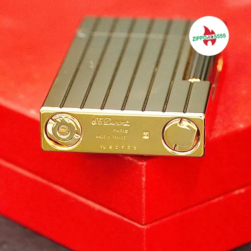 S.T. Dupont Chính Hãng Pháp Ligne 2 Form Cao Bọc Vàng Sọc Đứng