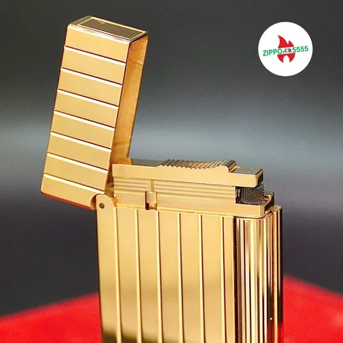 S.T. Dupont Chính Hãng Pháp Ligne 2 Form Cao Bọc Vàng Sọc Đứng