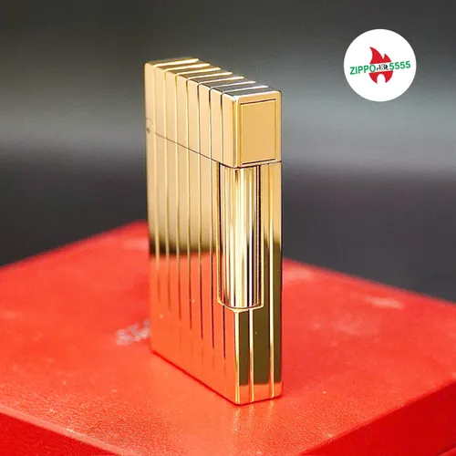 S.T. Dupont Chính Hãng Pháp Ligne 2 Form Cao Bọc Vàng Sọc Đứng