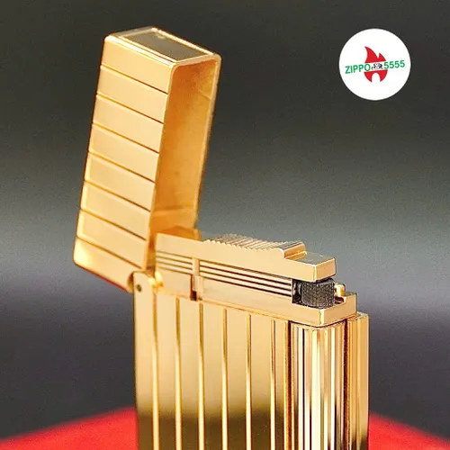 S.T. Dupont Chính Hãng Pháp Ligne 2 Form Cao Bọc Vàng Sọc Đứng