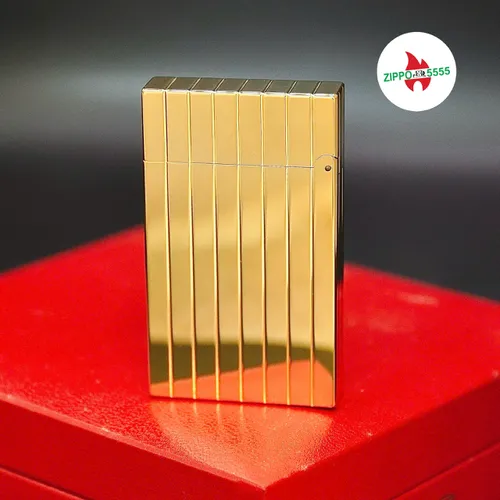 S.T. Dupont Chính Hãng Pháp Ligne 2 Form Cao Bọc Vàng Sọc Đứng