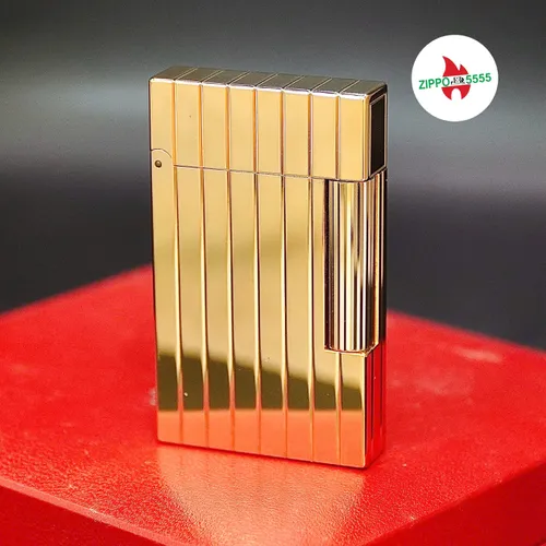 S.T. Dupont Chính Hãng Pháp Ligne 2 Form Cao Bọc Vàng Sọc Đứng