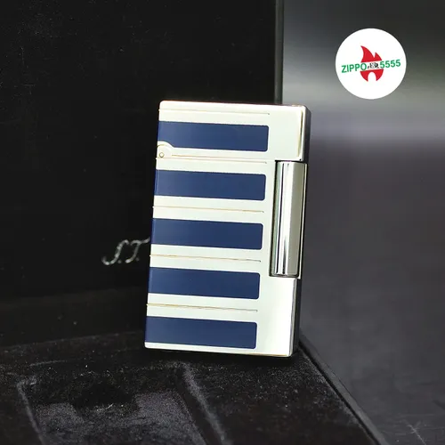 S.T. Dupont Chính Hãng Pháp Ligne 2 Họa Tiết Phím Đàn Palladium Men Xanh