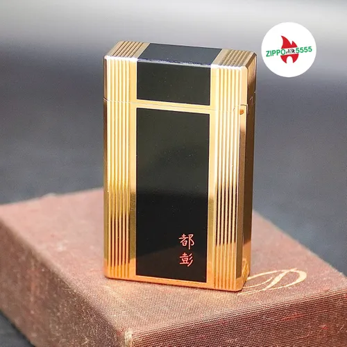 S.T. Dupont Chính Hãng Pháp Ligne 1 Men Đen Giữa Viền Vàng