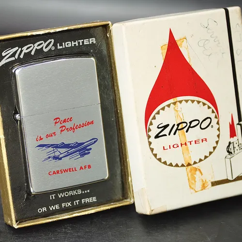 ZIPPO XƯA 1965 - HÀNG XƯA THẬP NIÊN 60s _ CHỦ ĐỀ MÁY BAY CARSWELL AFB