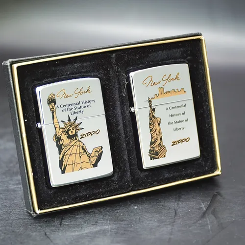 ZIPPO ĐÔI - XƯA 1996 - HÀNG XƯA THẬP NIÊN 90s _ CHỦ ĐỀ NỮ THẦN TỰ DO