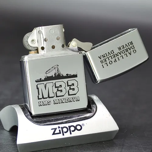 ZIPPO XƯA 1992 - HÀNG XƯA THẬP NIÊN 90s _ CHỦ ĐỀ TÀU CHIẾN M33 HMS MINERVA