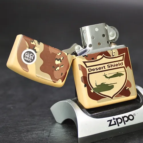ZIPPO XƯA 1991 - HÀNG XƯA THẬP NIÊN 90s _ CHỦ ĐỀ QUÂN SỰ DESERT SHIELD