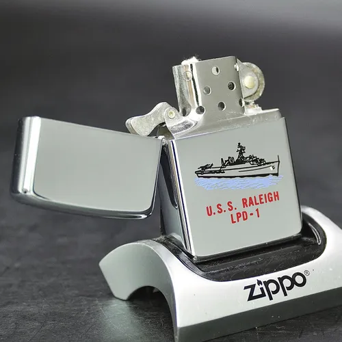 ZIPPO XƯA 1981 - HÀNG XƯA THẬP NIÊN 80s _ CHỦ ĐỀ TÀU CHIẾN RALEIGH LPD-1
