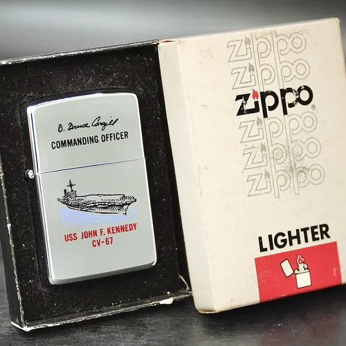 ZIPPO XƯA 1982 - HÀNG XƯA THẬP NIÊN 80s _ CHỦ ĐỀ TÀU CHIẾN KENNEDY CV-67