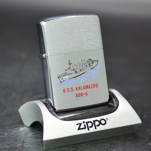 ZIPPO XƯA 1976 - HÀNG XƯA THẬP NIÊN 70s _ CHỦ ĐỀ TÀU CHIẾN KALAMAZOO AOR-6