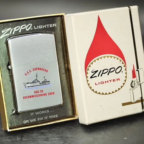 ZIPPO XƯA 1975 - HÀNG XƯA THẬP NIÊN 70s _ CHỦ ĐỀ TÀU CHIẾN CHEWAUCAN AOG-50