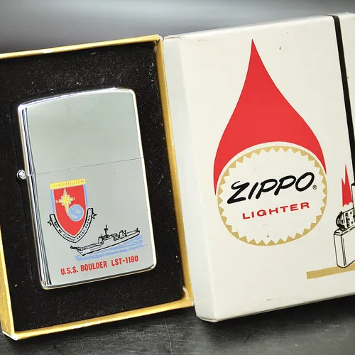 ZIPPO XƯA 1977 - HÀNG XƯA THẬP NIÊN 70s _ CHỦ ĐỀ TÀU CHIẾN BOULDER LST-1190